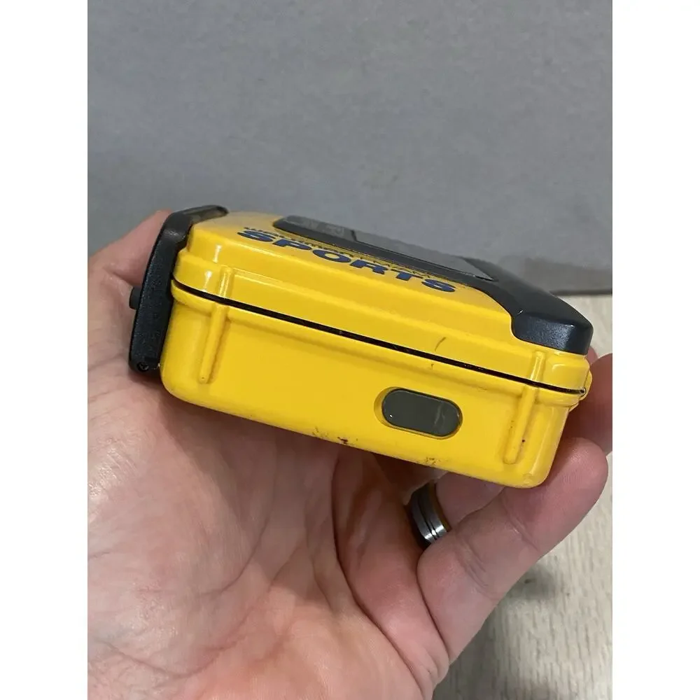 Vintage Sony WM-AF54 WalkMan Sport Radio Cassette Player Portable Yellow WORKS